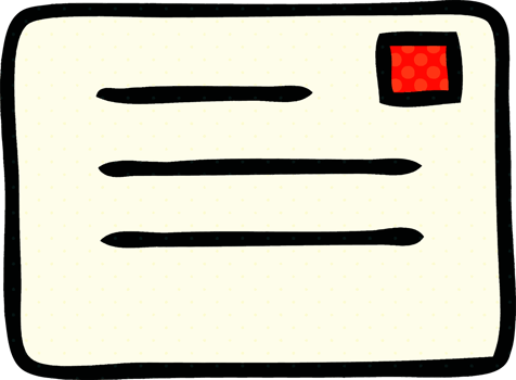 comic book style cartoon of a letter png