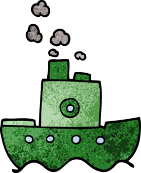 cartoon doodle ship png