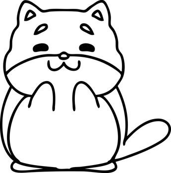 line doodle of a happy little corgi dog png