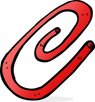 cartoon red paperclip png