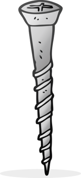 hand drawn cartoon screw png