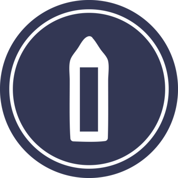simple pencil circular icon symbol png