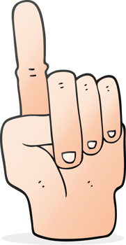 hand drawn cartoon pointing hand png