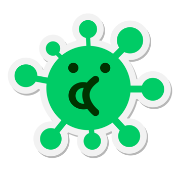 simple talking virus sticker png