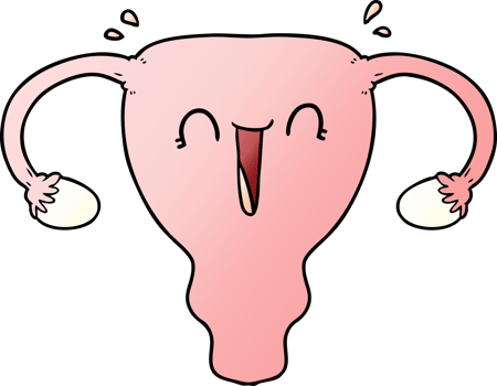 cartoon happy uterus png