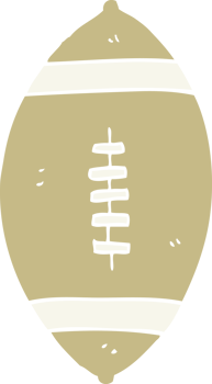 flat color illustration of football png