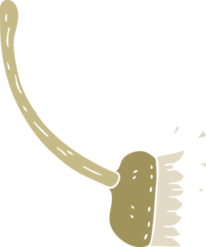 flat color illustration of sweeping brush png
