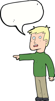 cartoon pointing man with speech bubble png