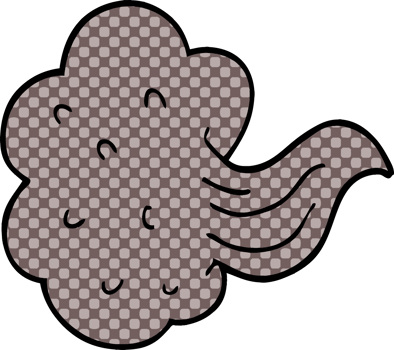cartoon doodle whooshing cloud png