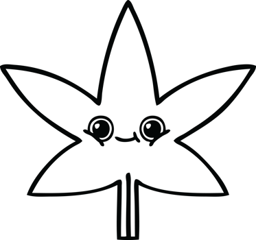 line drawing cartoon of a autumnal leaf png