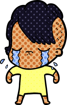 cartoon crying girl png