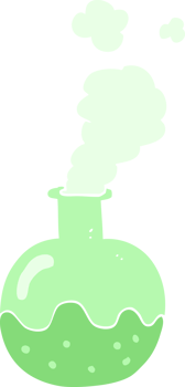 flat color illustration of chemical reaction png