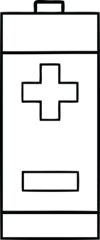 line drawing cartoon of a electrical battery png