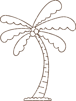Palm Tree Charcoal Drawing png