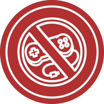 no gaming circular icon symbol png