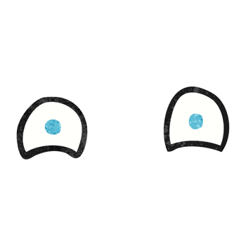 simple  hand textured cartoon eyes png