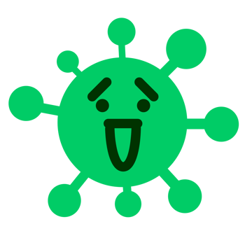 nervous but happy laughing virus png