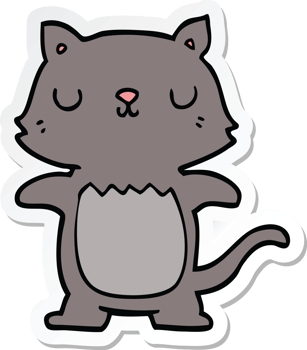 sticker of a cartoon cat png