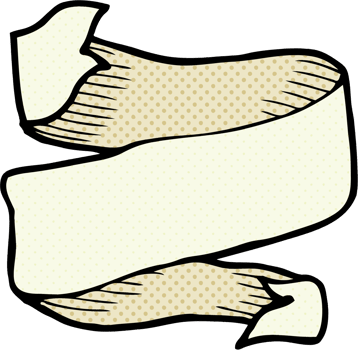 cartoon tattoo scroll banner png