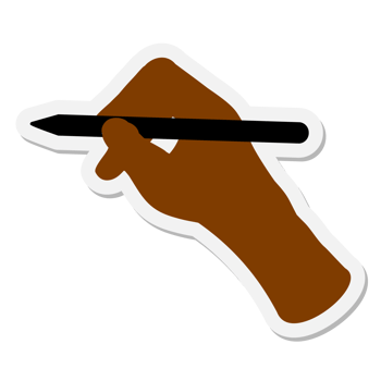 hand using computer stylus sticker png