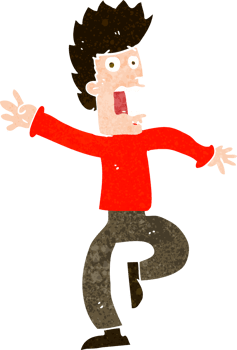 cartoon frightened man png