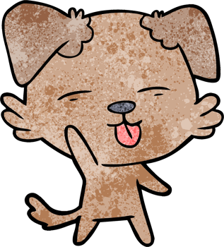 cartoon dog sticking out tongue png