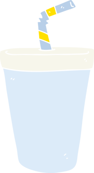 flat color illustration of soda png