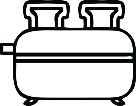 line drawing cartoon of a double toaster png