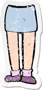 retro distressed sticker of a cartoon legs png