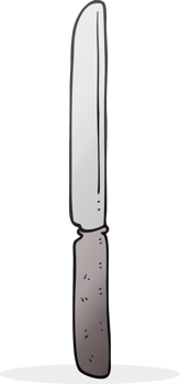 hand drawn cartoon cutlery knife png