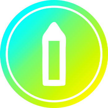 simple pencil circular icon with cool gradient finish png