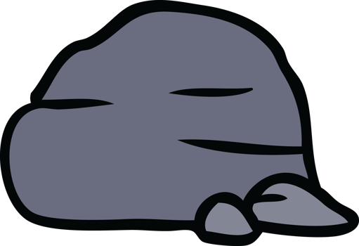 hand drawn cartoon doodle of stone and pebbles png