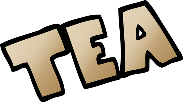 cartoon doodle word tea png
