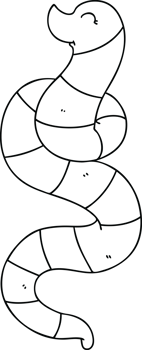 line drawing quirky cartoon worm png