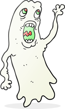 hand drawn cartoon ghost png
