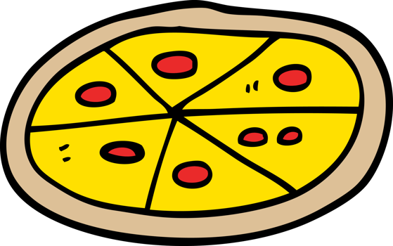 cartoon doodle pizza png