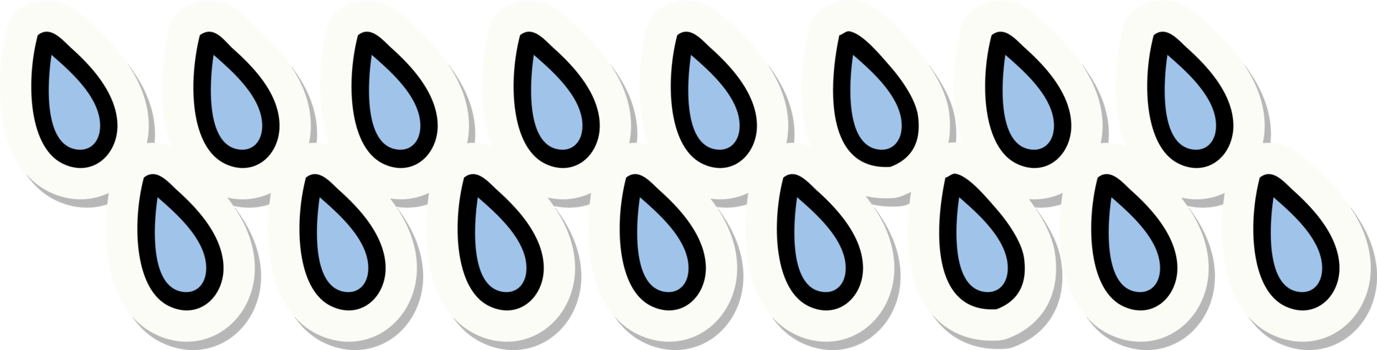 sticker of tattoo in traditional style of rain drops png