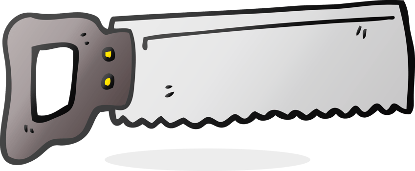 hand drawn cartoon saw png