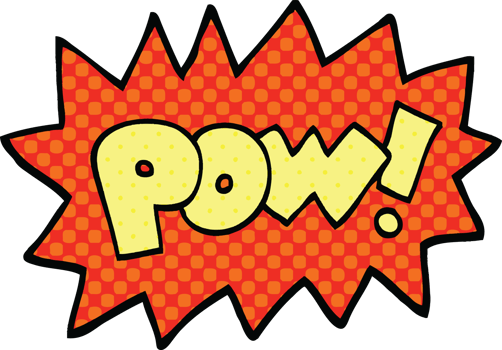 comic book style cartoon pow symbol png