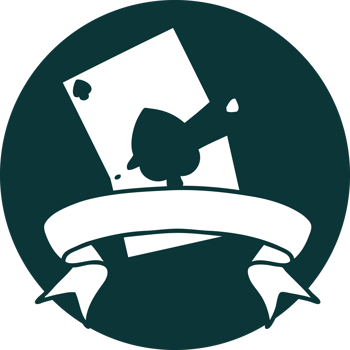 tattoo style icon with banner of a torn card png