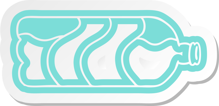 cartoon sticker of a soda bottle png