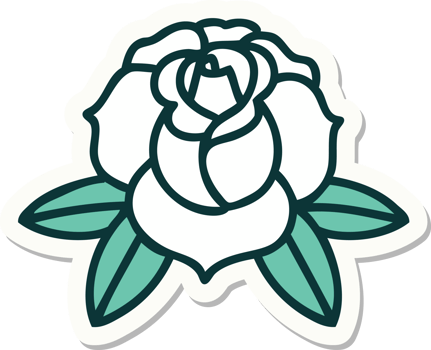 sticker of tattoo in traditional style of a flower png