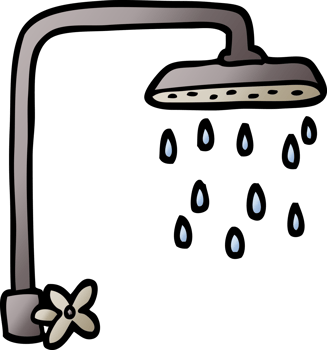 gradient illustration cartoon shower head png