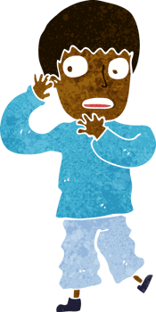 cartoon frightened boy png