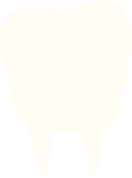 flat color style cartoon tooth png