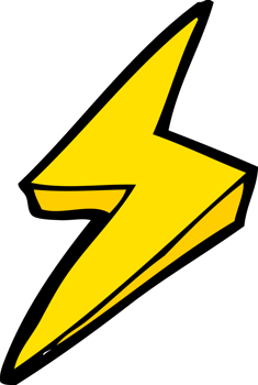 cartoon lightning bolt symbol png