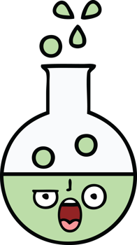 cute cartoon of a test tube png