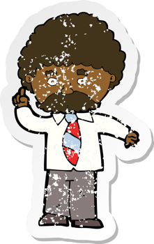 retro distressed sticker of a cartoon teacher png