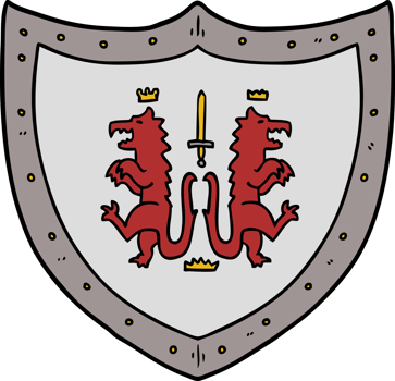 cartoon heraldic shield png