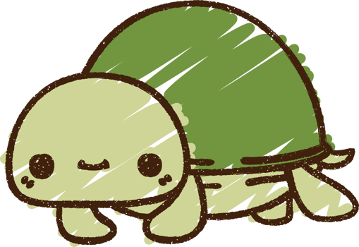 Cute Turtle Chalk Drawing png